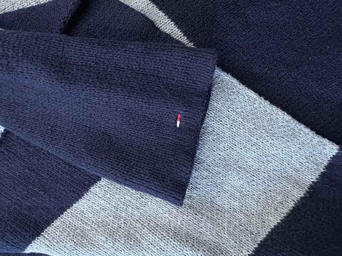 Veste gilet Tommy Hilfiger à rayures – Couleur Bleu & Gris - Taille XS - photo numéro 3
