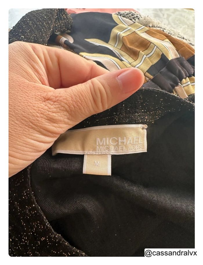 Robe métallisée en tricot extensible à manches cloche - Michael Kors - photo numéro 5