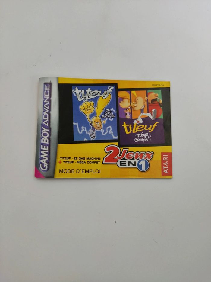 Game boy Advance GBA Nintendo titeuf 2 jeux en 1 mega compet ze gag machine - photo numéro 2