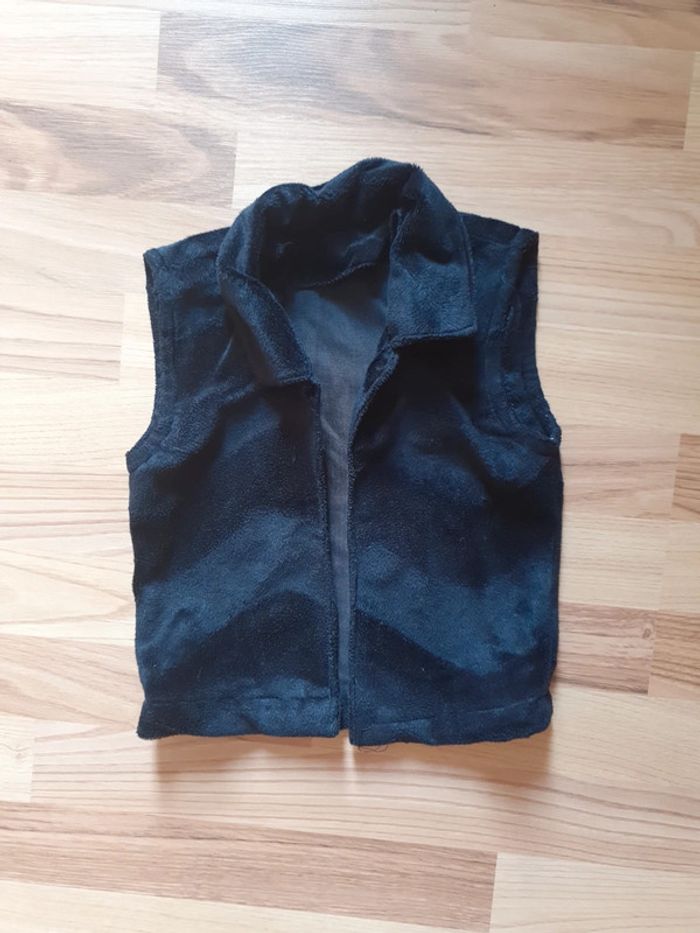 gilet boléro velours sans manches cousu main