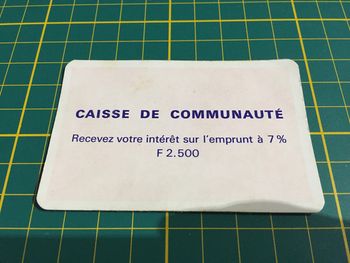 Recevez votre intérêt sur l'emprunt carte caisse de communauté Monopoly Miro Parker company #A63