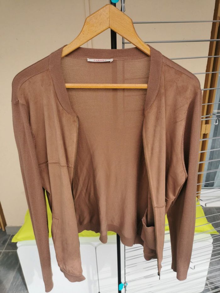 Blouson léger marron - photo numéro 3
