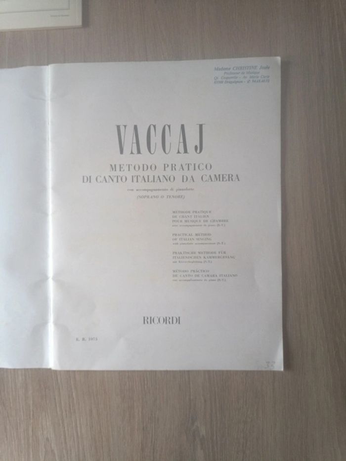 Vaccaj édition Peters et Ricordi - photo numéro 13