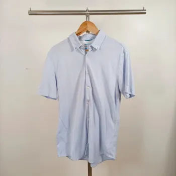 Chemise bleu clair Pierre Cardin manches courtes – tissu léger Futureflex taille L A1045