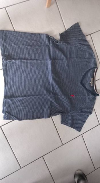 Tee shirt gentleman farmer rayé bleu et blanc xl homme 