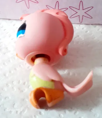 Figurine Littlest Pet Shop Cacatoès rose et vert
