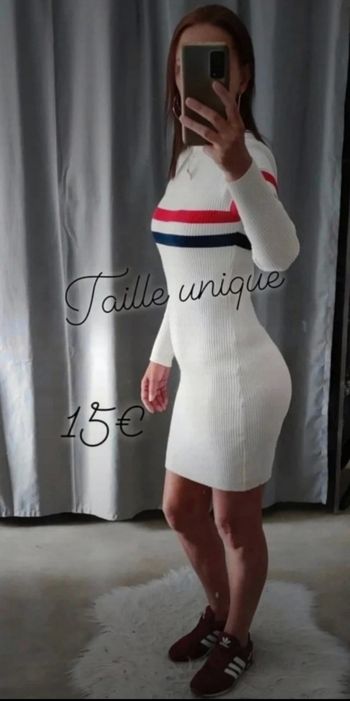 Robe col roulé manches longues