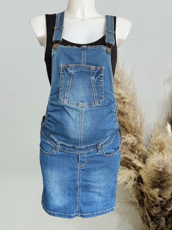 Belle salopette jupe de grossesse en jeans bleu T40/L