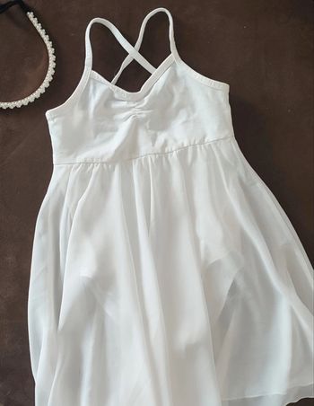 Ensemble danse classique justaucorps tutu et serre tête perle