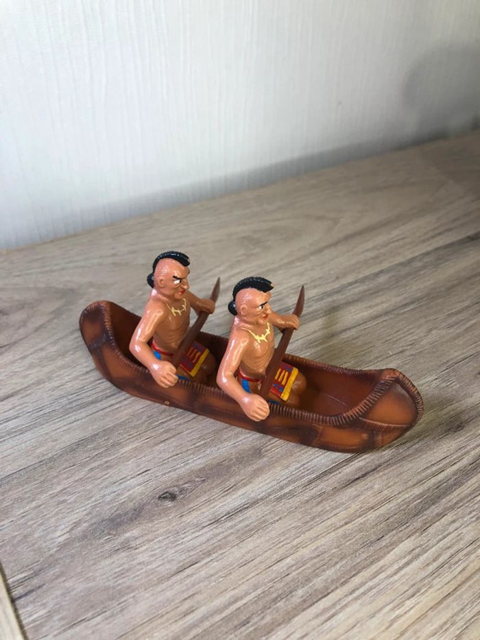 Figurine canoë indien vintage pvc bully bullyland - photo numéro 3