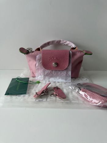 MiniSac  bandoulière Longchamp rose xs 