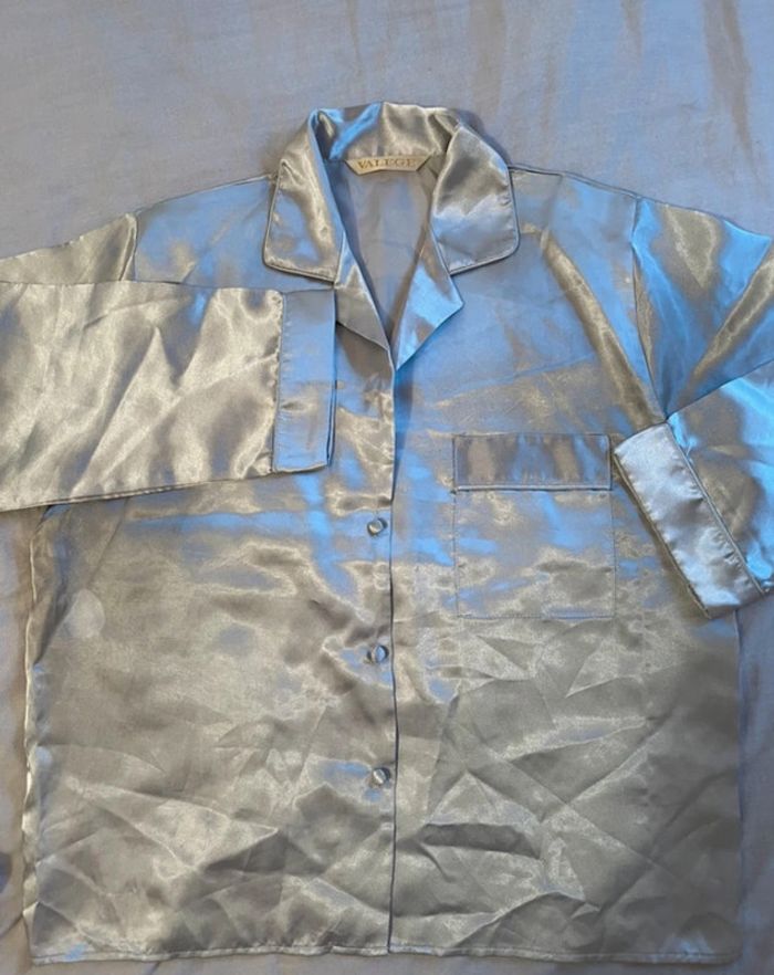 Ensemble en satin gris pailleté Valege - photo numéro 2