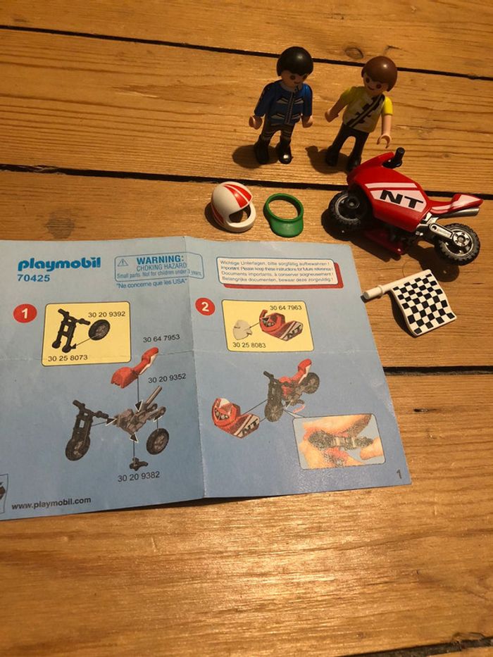 Playmobil enfant moto