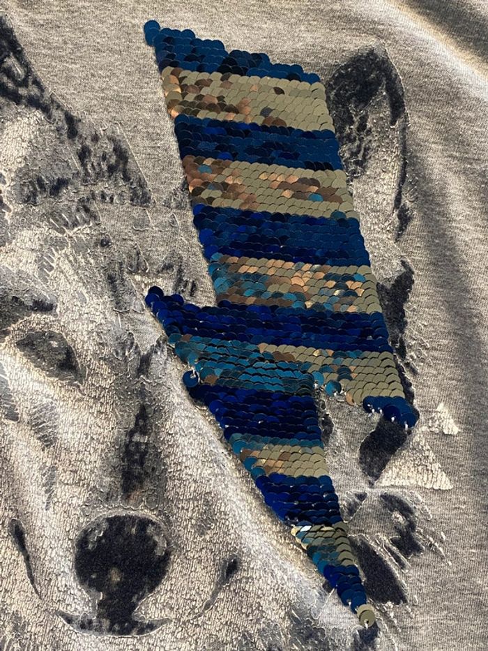 T-shirt manches longues « loup » Desigual taille 5/6 ans - photo numéro 4