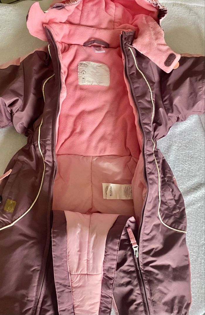 combinaison de ski bébé fille 2 ans 86/93 cm decathlon rose prune imperméable - photo numéro 3