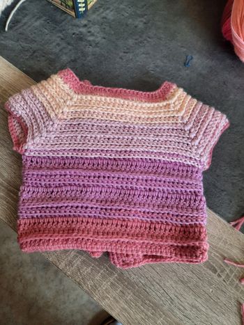 Gilet fille manches courtes