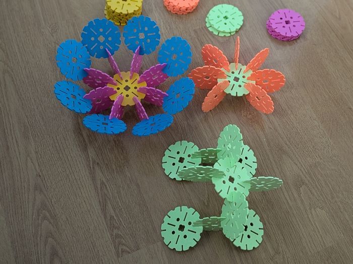 71 Flocons de neige/éléments de construction enfant