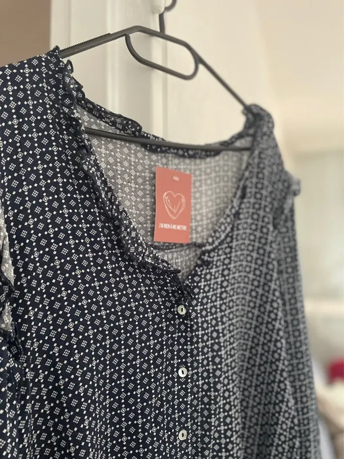 Chemise imprimée à volants oversize - photo numéro 2