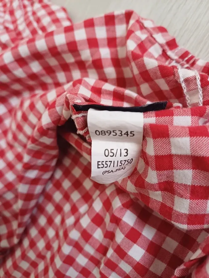 Chemise Tommy Hilfiger garçon 14 ans – carreaux rouge & blanc - photo numéro 7