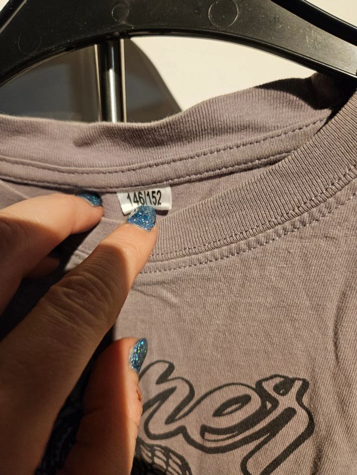 Pull léger gris manche longue garçon 146/152 porté - photo numéro 3