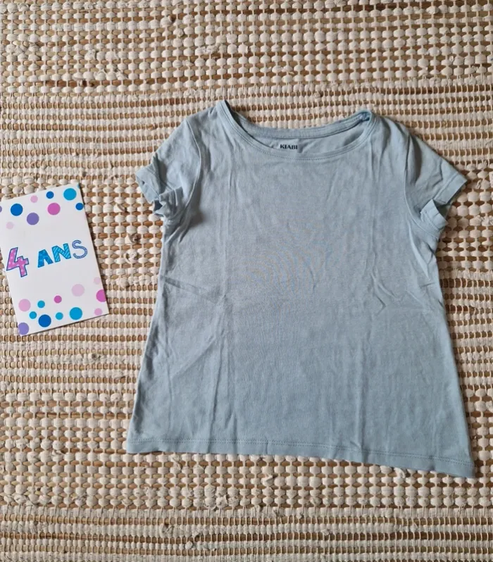 👕 T-shirt fille - Taille 4 ans (KIABI) basic - photo numéro 2