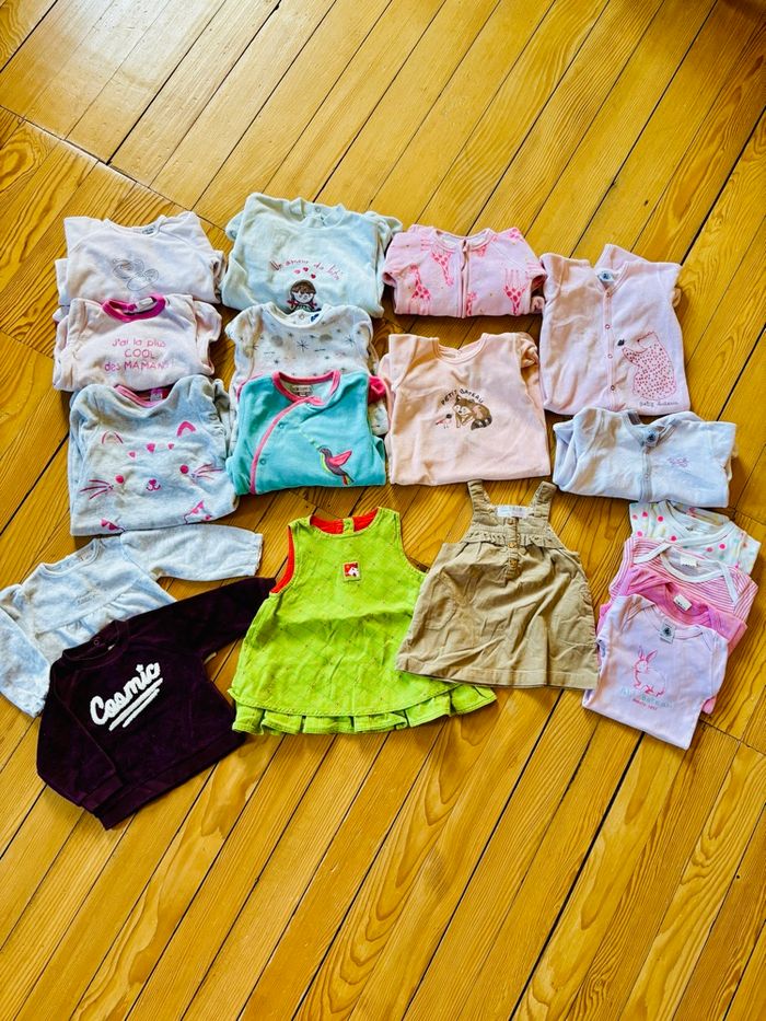 Lot hiver bébé fille 6 mois 18 articles