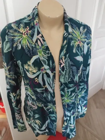 Veste legere imprimée tropical Promod T36