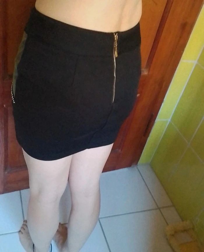 Mini jupe femme Noir avec motif - photo numéro 5