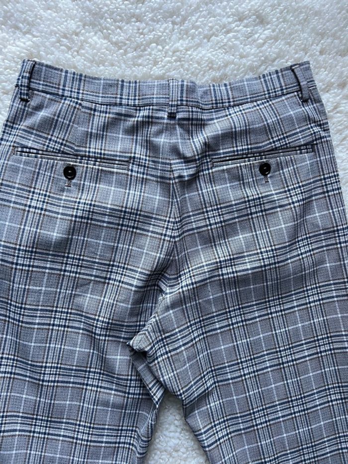 Pantalon à carreaux marron Zara - photo numéro 6