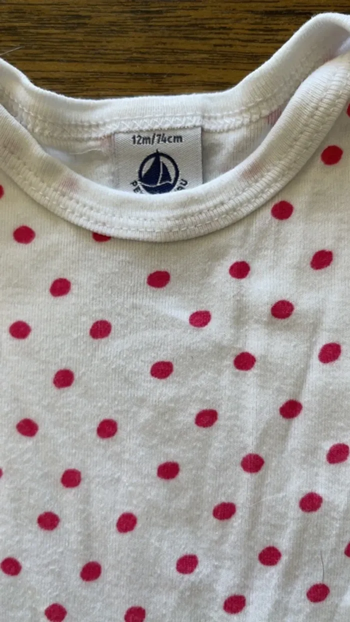 Lot de 3 bodies ML Petit Bateau 12 mois - photo numéro 7
