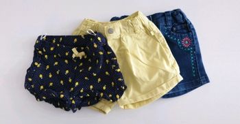 Lot de 3 shorts filles 6 mois