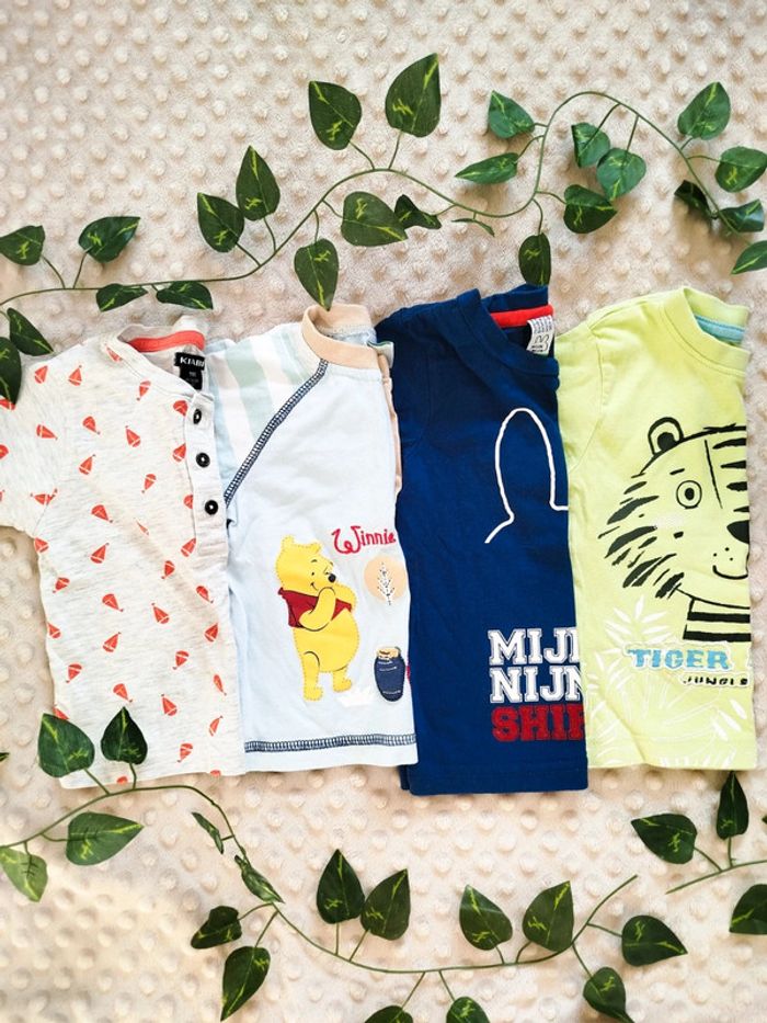 Lot de 4 T-shirts Garçon 9 Mois manches courtes