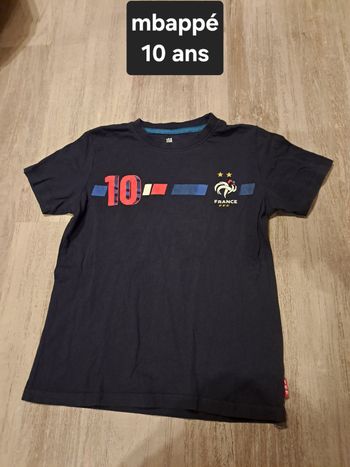 Tee-shirt MC mbappe 10 ans 