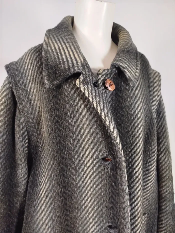 Manteau 100% Mohair Manteau long femme laine A265 - photo numéro 5