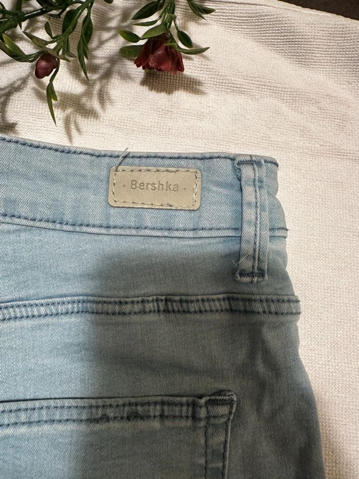 Short taille haute – Bershka – Bleu clair – Taille 36 - photo numéro 6