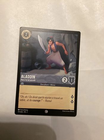 carte disney ravensburger lorcana FR aladdin héros 171/204.FR.1  Non foil première édition