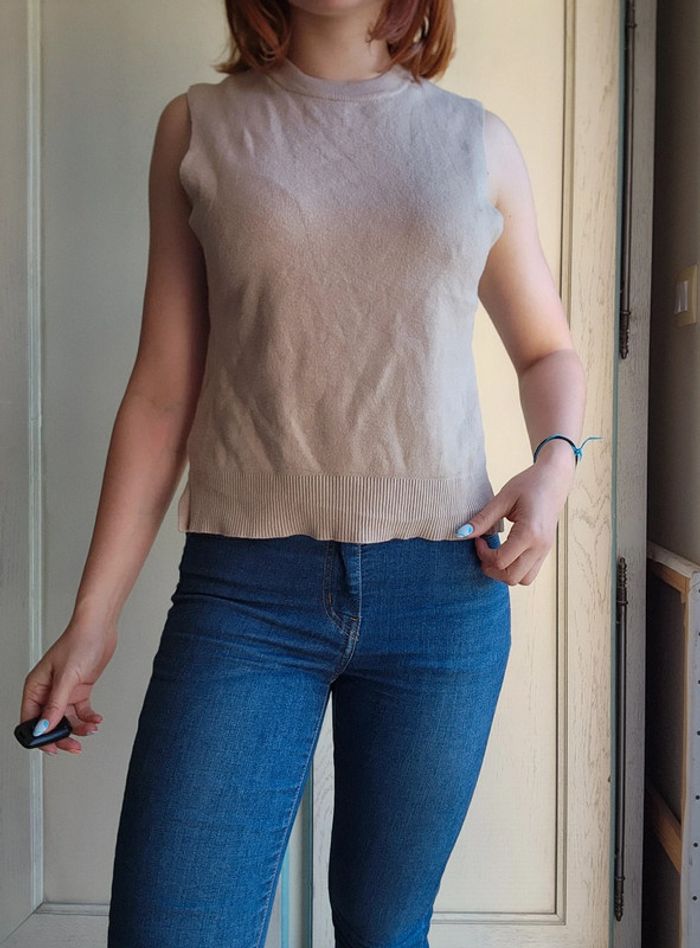 Pull sans manche beige Noisy May - photo numéro 2