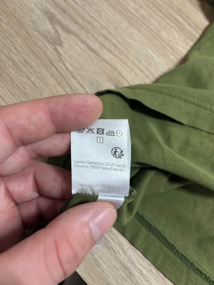 T-shirt Lacoste - couleur kaki - taille S - photo numéro 5