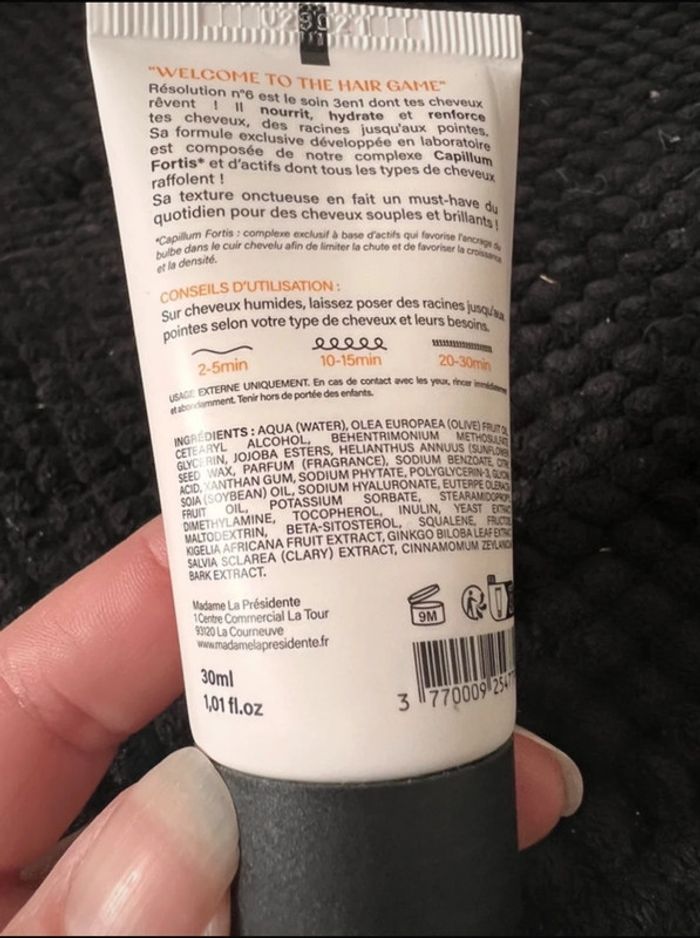 Hair masque soin nutritif madame la présidente blissim - photo numéro 2