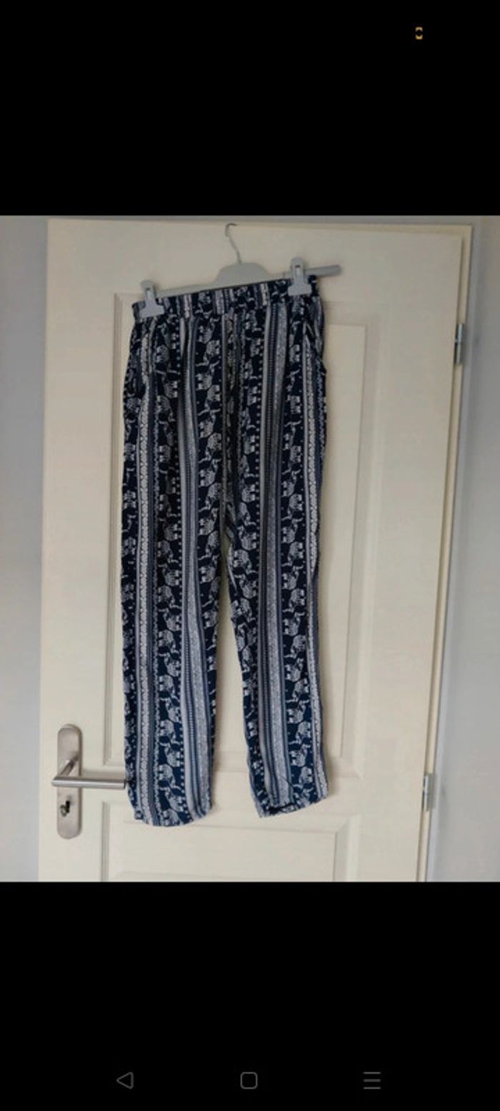 Pantalon léger noir et blanc - photo numéro 3