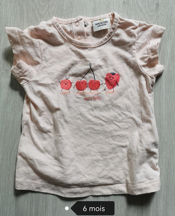 t-shirt manches courtes fille 6 mois