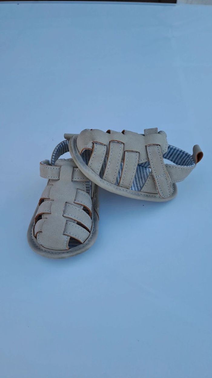 💚Sandales bébé grise – souples, confortables et estivales - photo numéro 2