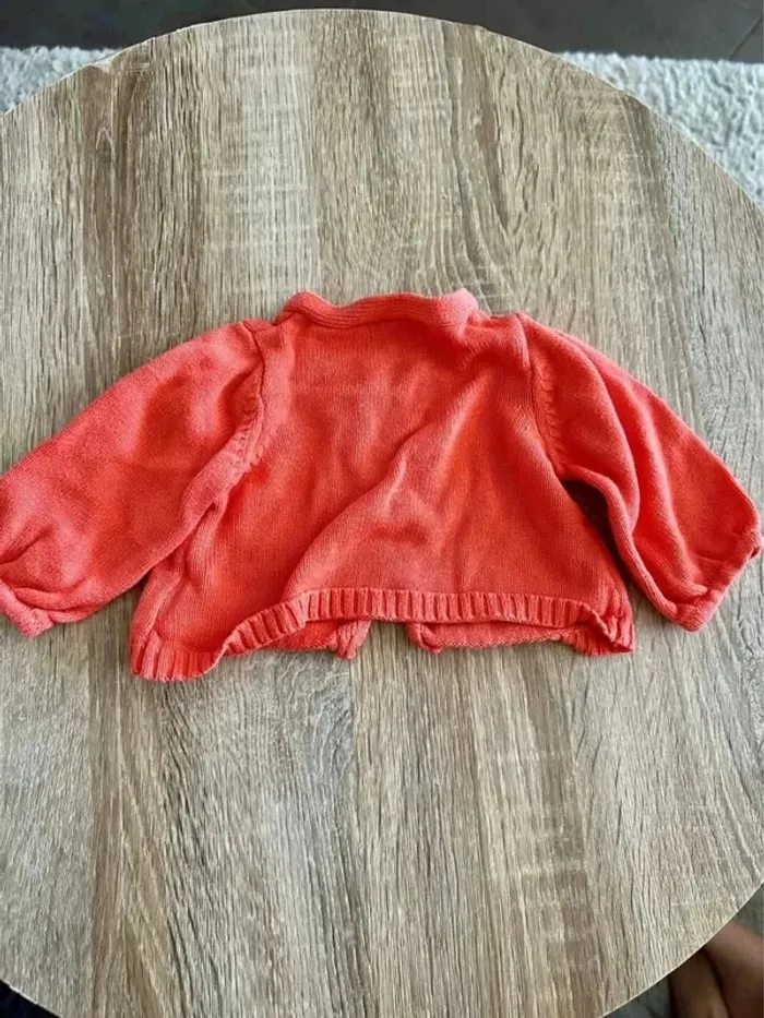 Gilet fille corail 3 mois - photo numéro 6