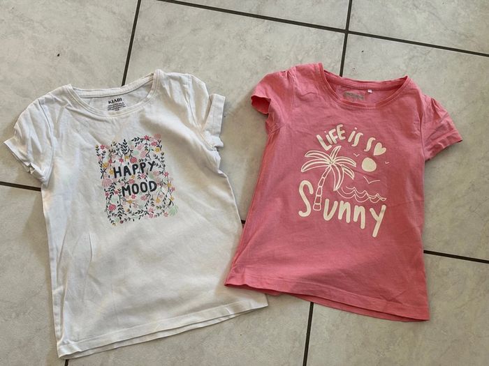 3 T-shirt fille manches courtes 4 ans