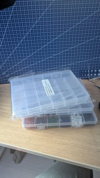 Lot de 3 boîtes de rangement à compartiments pour perles 