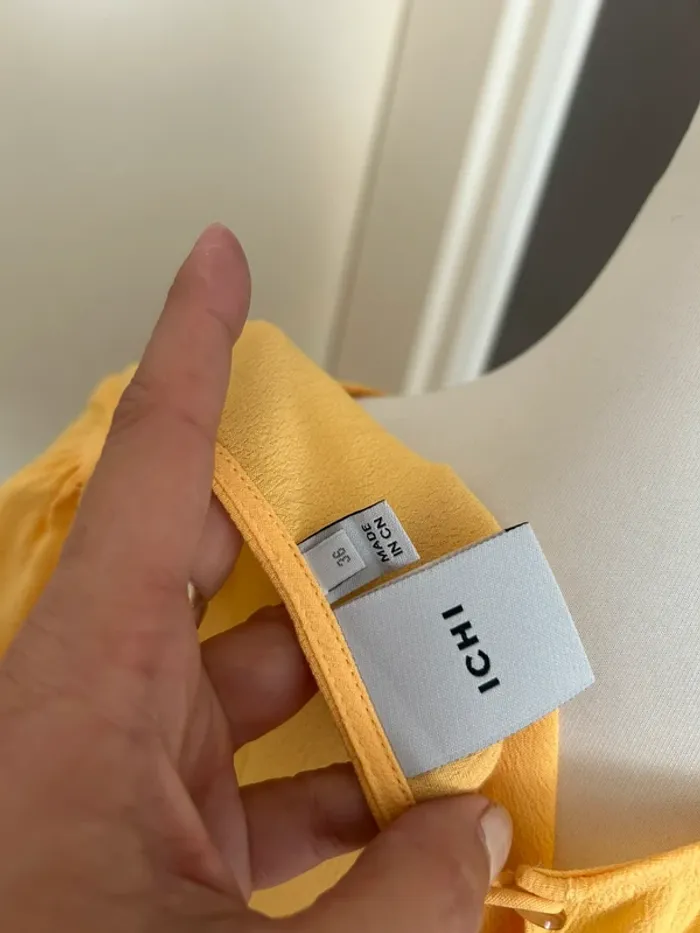Ichi top haut blouse été jaune taille S/36 - photo numéro 4