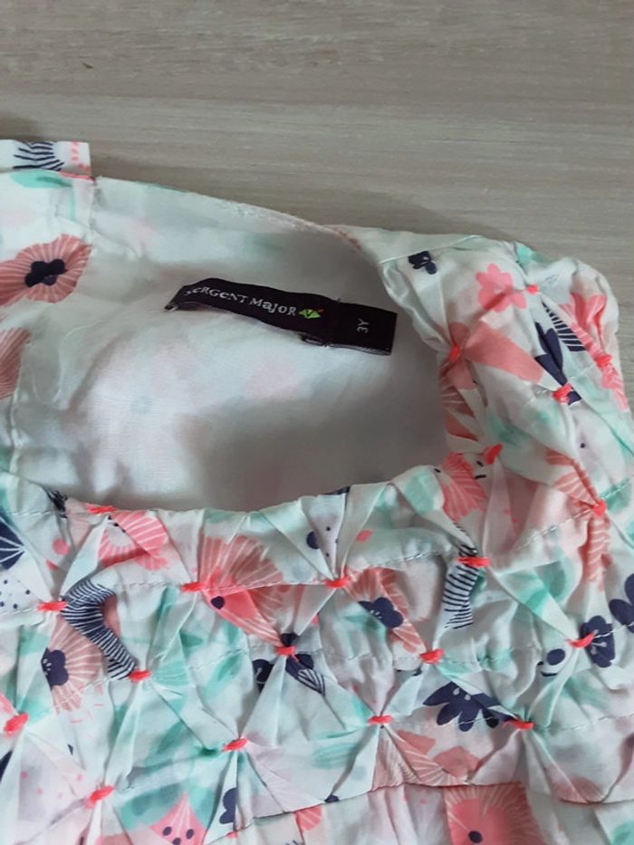 Chemise sans manches fleurs coton T. 3 ans - photo numéro 5