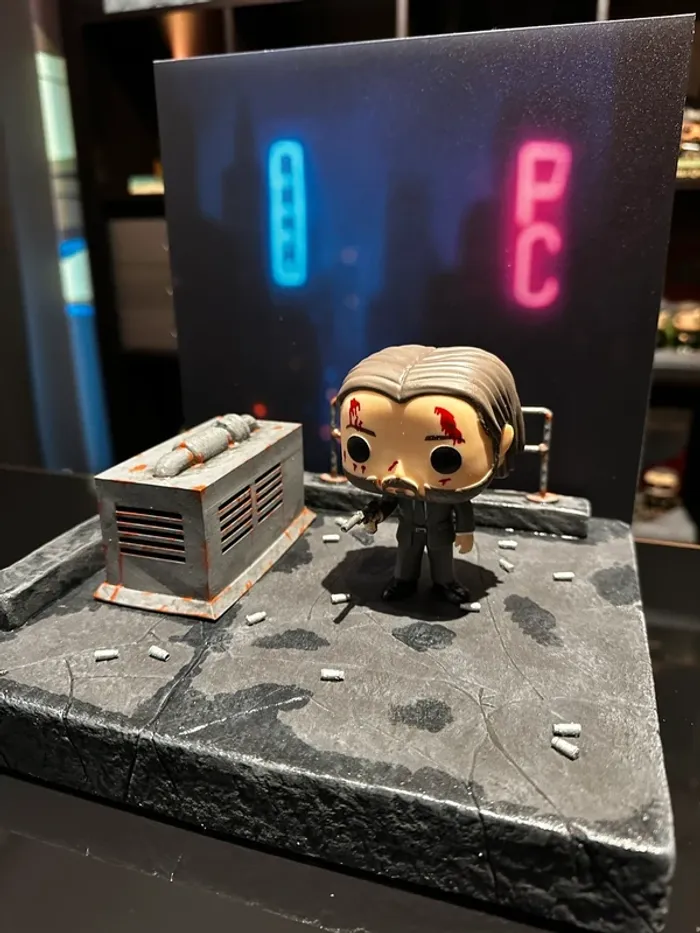 Diorama rooftop béton pour Funko Pop John Wick - photo numéro 2