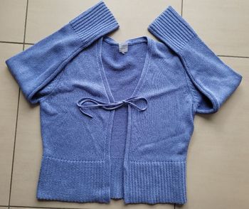Gilet cardigan bleu Camaïeu T3