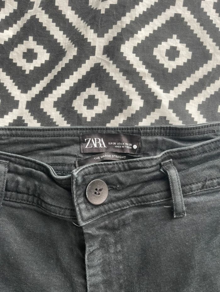 Jeans noir taille haute Zara taille S/36 - photo numéro 3